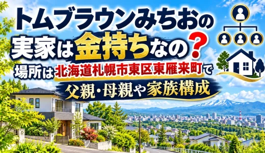 トムブラウンみちおの実家は金持ちなの？場所は北海道札幌市東区東雁来町で父親・母親や家族構成
