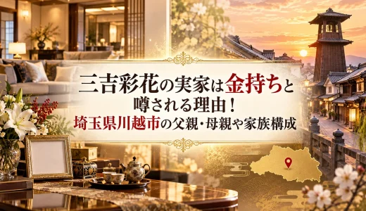 三吉彩花の実家は金持ちと噂される理由！埼玉県川越市の父親・母親や家族構成