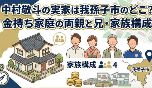 中村敬斗の実家は千葉県我孫子市のどこ？金持ち家庭の両親と兄・家族構成