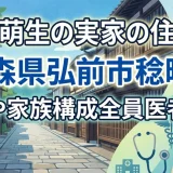 副島萌生の実家の住所は青森県弘前市稔町？両親や家族構成全員医者家系