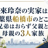 市來玲奈の実家は千葉県船橋市のどこ？兄弟はおらず父親と母親の3人家族