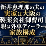 新井恵理那の夫の実家は大阪の製薬会社御曹司｜父親は外車ディーラーの家族構成
