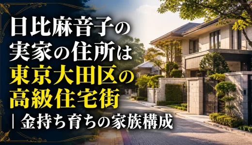日比麻音子の実家の住所は東京大田区の高級住宅街｜金持ち育ちの家族構成