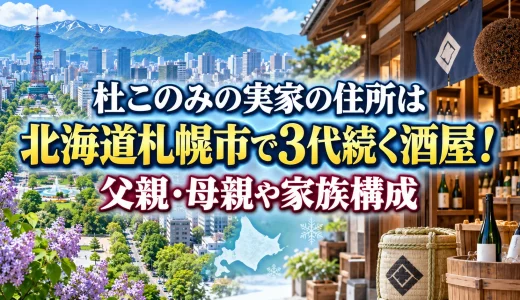 杜このみの実家の住所は北海道札幌市で3代続く酒屋！父親・母親や家族構成