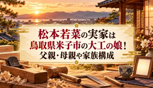 松本若菜の実家は鳥取県米子市の大工の娘！父親・母親や家族構成