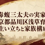 毒蝮三太夫の実家は東京都品川区浅草育ちの生い立ちと家族構成