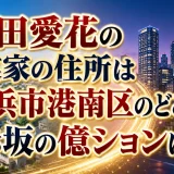 神田愛花の実家の住所は横浜市港南区のどこから赤坂の億ションに？
