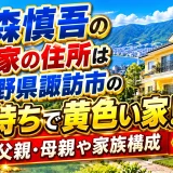 藤森慎吾の実家の住所は長野県諏訪市の金持ちで黄色い家！父親・母親や家族構成