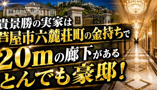 貴景勝の実家は芦屋市六麓荘町の金持ちで20mの廊下があるとんでも豪邸！