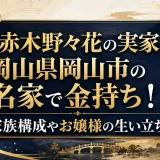 赤木野々花の実家は岡山県岡山市の名家で金持ち！家族構成やお嬢様の生い立ち
